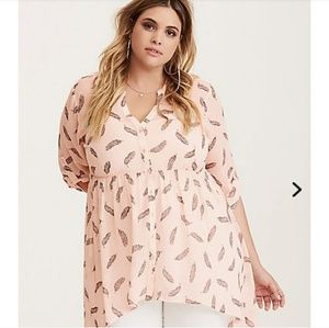 Torrid Blush Pink Hi Lo Top